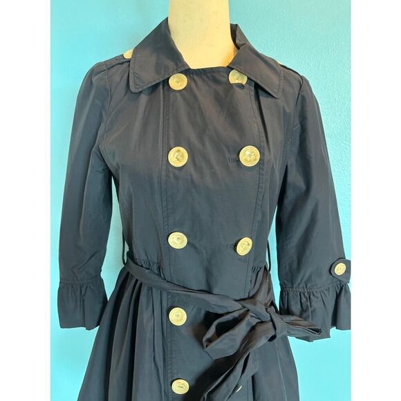 Darling! Plastic Island Double-Breasted Jacket Coat Lightweight Pockets Belt S - Picture 6 of 11